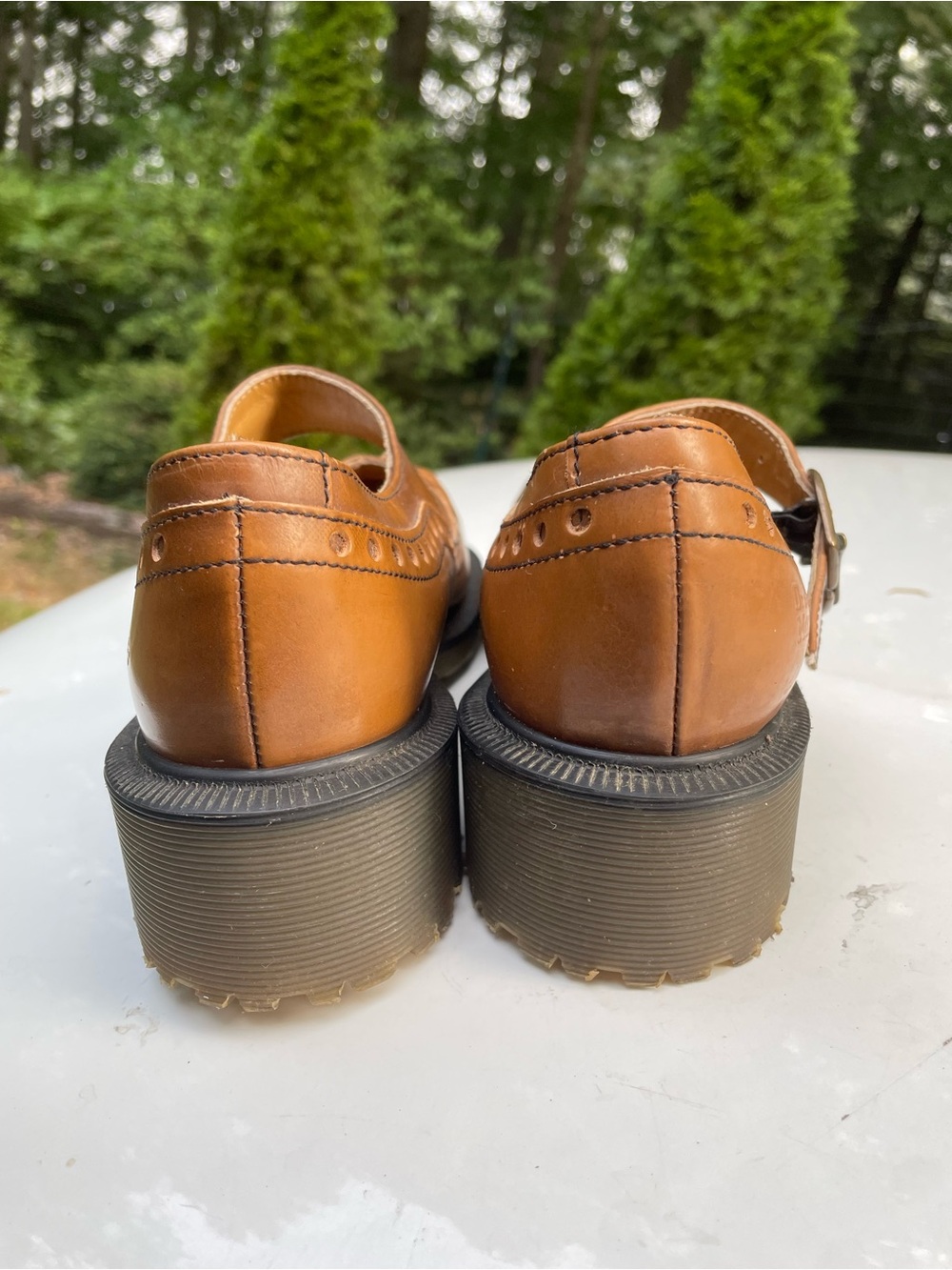 Dr Marten England Vintage Brogue Leather Mary Jane Clog Shoes Size 8 Woman’s (6) - Picture 7 of 14